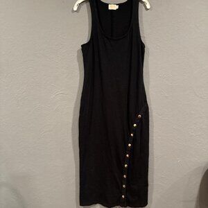 NATION LTD Black midi dress